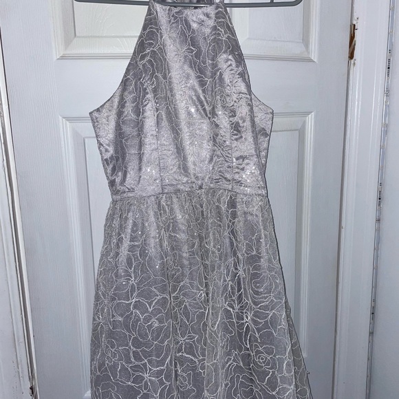 Silver Elegant Prom or Graduation Dress - Picture 2 of 4